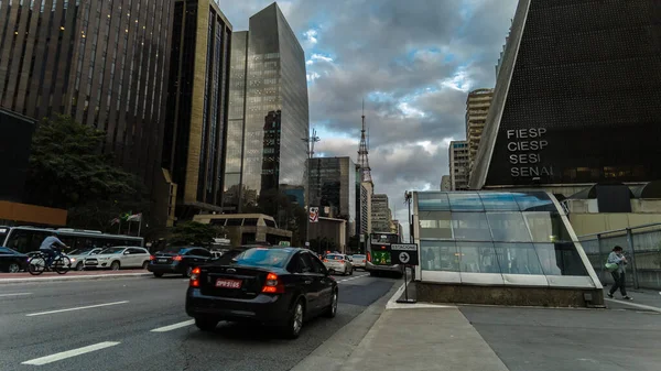 Sao Paulo Brezilya Haziran 2022 Sao Paulo Şehir Merkezindeki Paulista — Stok fotoğraf