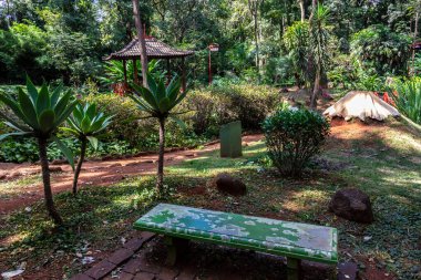 Ribeirao Preto, Sao Paulo, Brezilya, 30 Nisan 2015. Japon Bahçesi, Ribeirao Preto kentindeki Bosque Belediyesi Fabio Barreto 'nun ilgi odağı.
