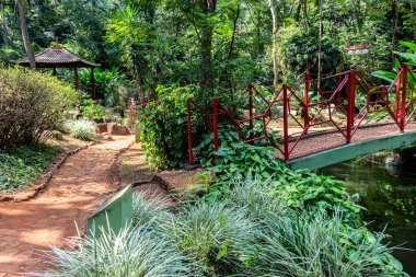 Ribeirao Preto, Sao Paulo, Brezilya, 30 Nisan 2015. Japon Bahçesi, Ribeirao Preto kentindeki Bosque Belediyesi Fabio Barreto 'nun ilgi odağı.