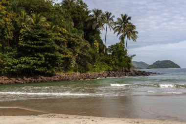 Brezilya 'nın Sao Paulo eyaletinin sahilindeki Cennet Plajı