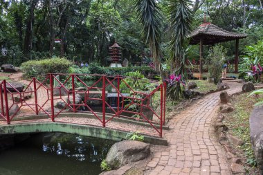 Ribeirao Preto, Sao Paulo, Brezilya, 30 Nisan 2015. Japon Bahçesi, Ribeirao Preto kentindeki Bosque Belediyesi Fabio Barreto 'nun ilgi odağı.