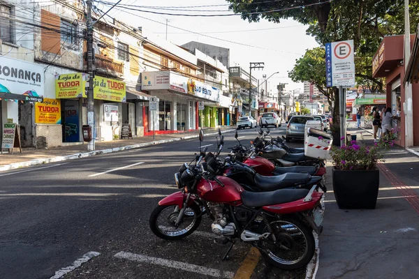 Marilia Sao Paulo Brazilië Juli 2022 Gereserveerde Parkeerplaatsen Voor Motorfietsen — Stockfoto