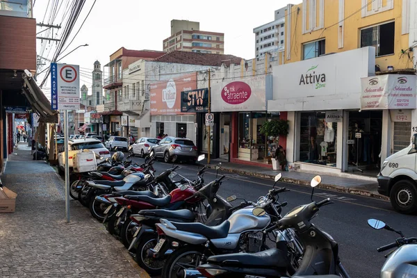 Marilia Sao Paulo Brazil July 2022 Reserved Parking Spaces Motorcycles — Fotografia de Stock
