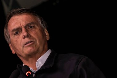 Sao Paulo, Brazil, August 09, 2022. Jair Messias Bolsonaro, Brazilian President in press conference.
