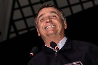 Sao Paulo, Brazil, August 09, 2022. Jair Messias Bolsonaro, Brazilian President in press conference.