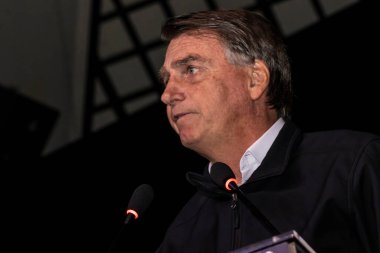 Sao Paulo, Brazil, August 09, 2022. Jair Messias Bolsonaro, Brazilian President in press conference.