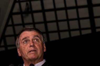Sao Paulo, Brazil, August 09, 2022. Jair Messias Bolsonaro, Brazilian President in press conference.