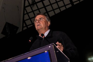 Sao Paulo, Brazil, August 09, 2022. Jair Messias Bolsonaro, Brazilian President in press conference.