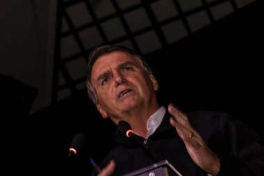 Sao Paulo, Brazil, August 09, 2022. Jair Messias Bolsonaro, Brazilian President in press conference.