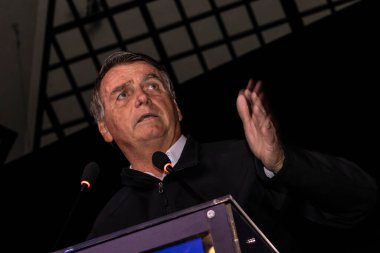 Sao Paulo, Brazil, August 09, 2022. Jair Messias Bolsonaro, Brazilian President in press conference.