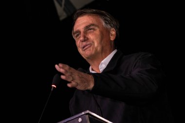 Sao Paulo, Brazil, August 09, 2022. Jair Messias Bolsonaro, Brazilian President in press conference.