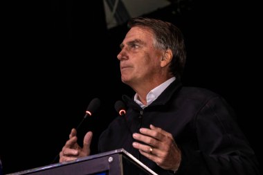 Sao Paulo, Brazil, August 09, 2022. Jair Messias Bolsonaro, Brazilian President in press conference.