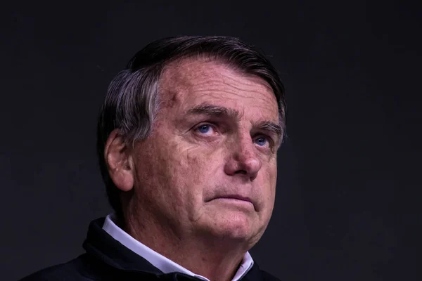 Sao Paulo, Brazil, August 09, 2022. Jair Messias Bolsonaro, Brazilian President in press conference.