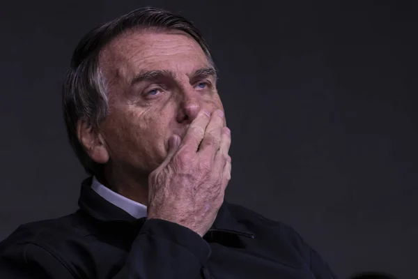 Sao Paulo, Brazil, August 09, 2022. Jair Messias Bolsonaro, Brazilian President in press conference.