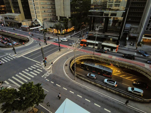 Сан Паулу Бразилія Вересня 2022 Року Транспорт Транспортних Засобів Проспекті — стокове фото