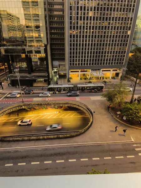 Сан Паулу Бразилія Вересня 2022 Року Транспорт Транспортних Засобів Проспекті — стокове фото