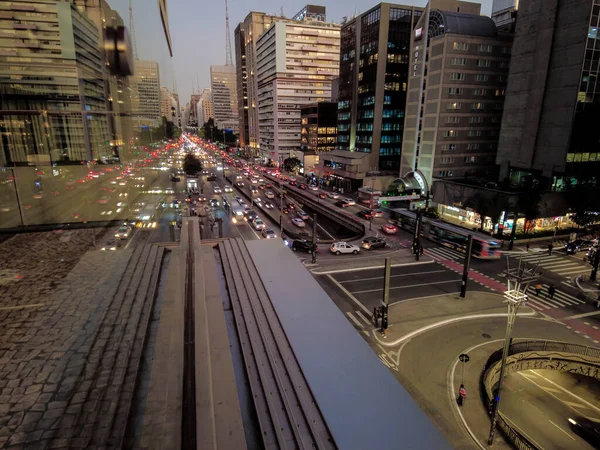 São Paulo Brasil Setembro 2022 Trânsito Veículos Avenida Paulista Região — Fotografia de Stock