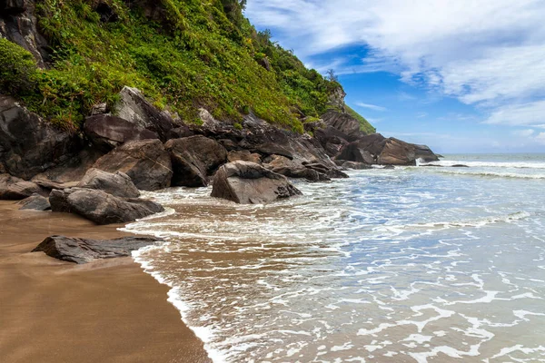 아름다운 해변에 바위와 나무들 브라질 — 스톡 사진