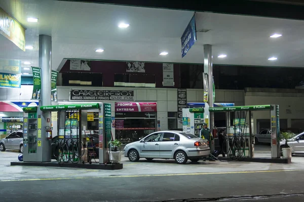 Σάο Πάολο Βραζιλία Οκτωβρίου 2010 Petrobras Distribuidora Βενζινάδικο Στη Λεωφόρο — Φωτογραφία Αρχείου