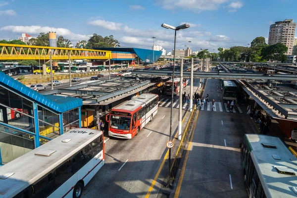 Sao Paulo Brasil Octubre 2010 Dom Pedro Terminal Autobuses Centro — Foto de Stock