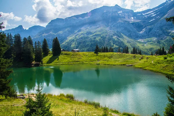 Les Diablerets Lake Retaud Valais Swiss — Stok Foto