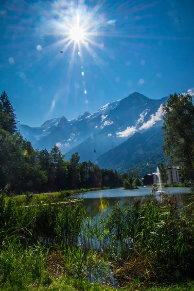 Lago Chavant Houche Haute Savoie Francia — Foto Stock