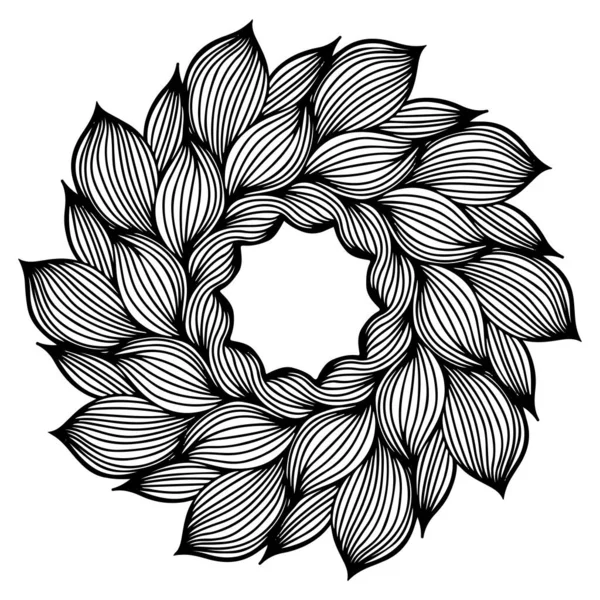 Circular Abstract Picture Vector Pattern Coloring Page Tablecloth Sticker — Vector de stock
