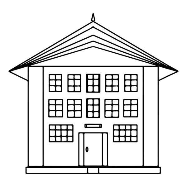 Векторний Будинок Розмальовки Книги Або Сторінки Фарбувальний Будинок — стоковий вектор