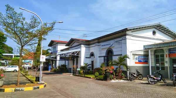 Probolinggo Indonesia Oktober 2022 Ini Adalah Foto Bangunan Stasiun Kereta — Stok Foto