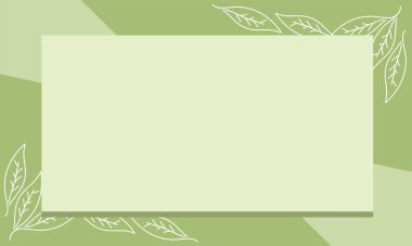 yeşil şablon arkaplan vektör çizimi motifi bırakır