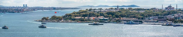 Istanbul Turquia Outubro 2021 Vista Cidade Istambul Partir Torre Galata — Fotografia de Stock