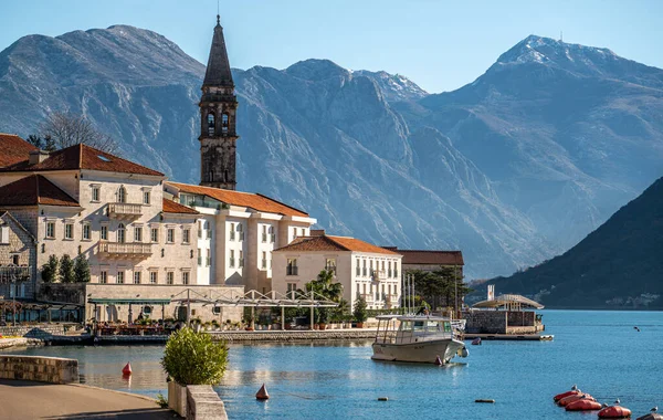 Cidade Histórica Perast Baía Kotor Verão Montenegro Vista Panorâmica Panorâmica — Fotografia de Stock