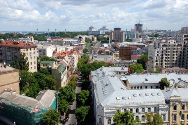 Kyiv şehir merkezinin hava görüntüsü.