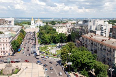 Kiev, Ukrayna 'da şehir manzarası.