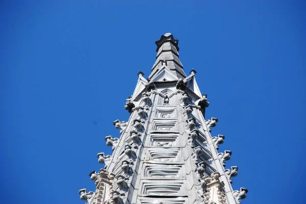 Toren Van Stad Kiev Prachtige Architectuur Van Katholieke Kathedraal — Stockfoto