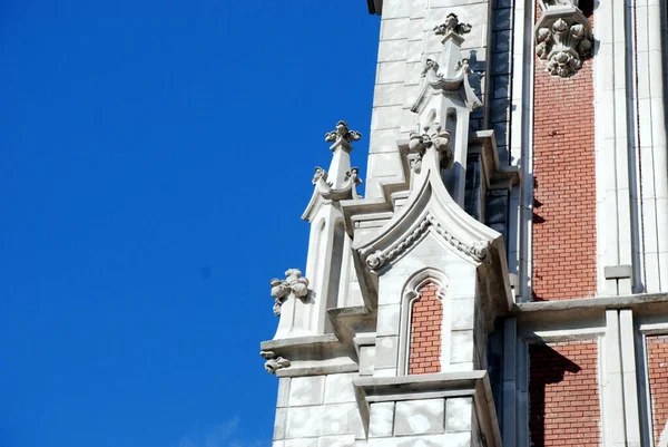 Estilo Arquitectónico Enfoque Selectivo Hermosa Arquitectura Catedral Católica —  Fotos de Stock