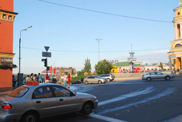 Vista Calle Ciudad Kiev — Foto de Stock