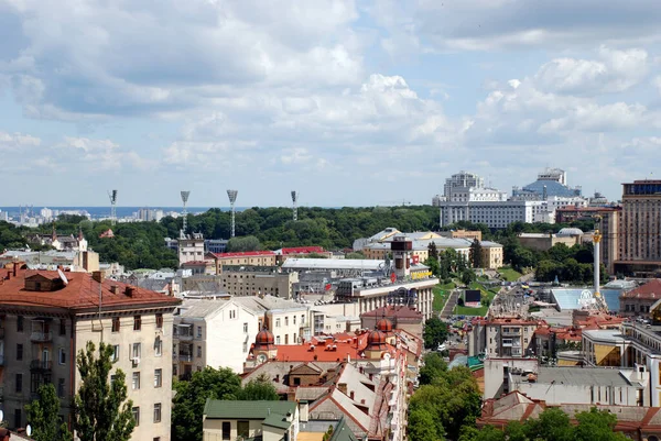 Blick Von Oben Auf Schöne Stadtarchitektur Und Platz — Stockfoto