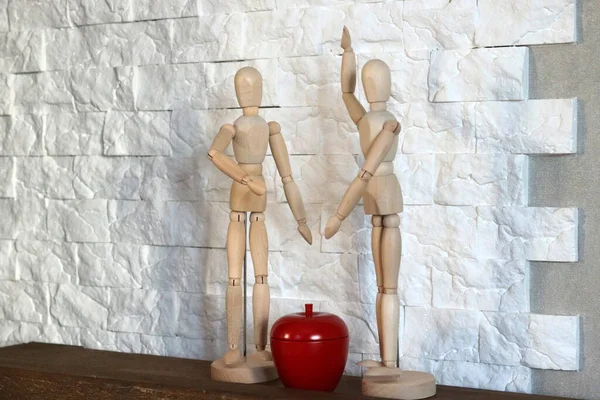 Couple White Room Toy Figure — Stock Photo, Image