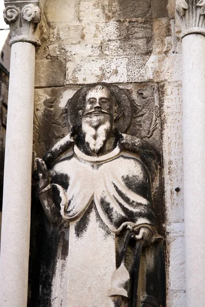 Detail Facade Cathedral Holy Sepulchre Venice Italy — Fotografia de Stock