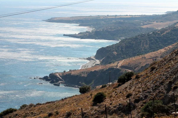 Vista Aerea Sul Mare Sulle Montagne — Foto Stock