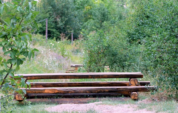 Banco Madera Jardín — Foto de Stock