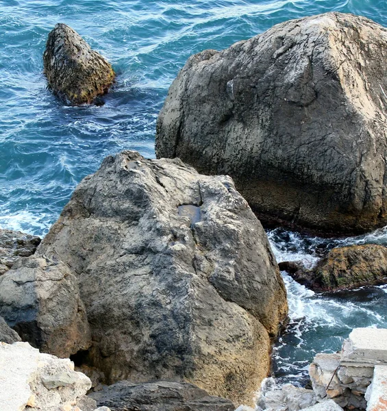 Costa Rocosa Del Mar Mediterráneo Norte Del Estado — Foto de Stock