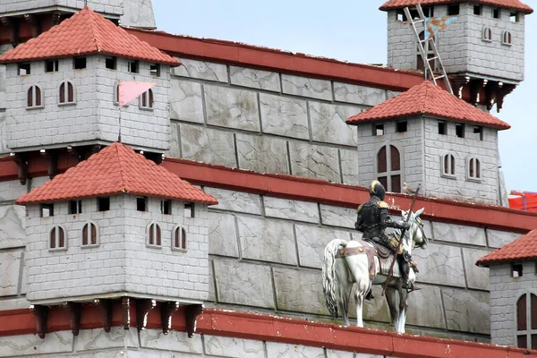 Medieval Knight Historical Part Castle — Stock Photo, Image