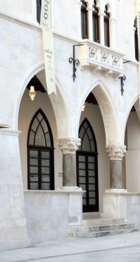 Eski mimarinin ayrıntıları, yakın plan görünümü