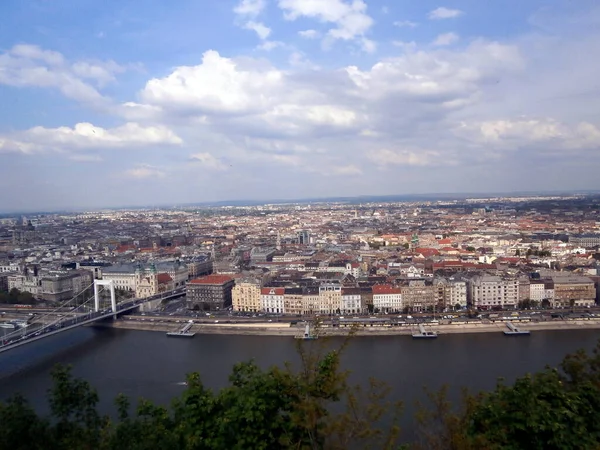 Vanuit Lucht Vanuit Hoogte Rivier Stad — Stockfoto