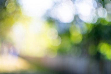 Renkli, güzel, bulanık bokeh arkaplan. Işık arkaplanındaki çok renkli ışıltılı ışık noktaları, odaklanmamış