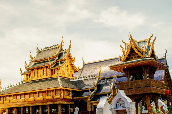 Храм Внутри Буддийского Храма Красивая — стоковое фото
