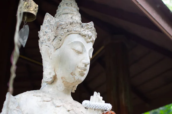 Cabeza Estatua Antigua Templo Tailandia — Foto de Stock