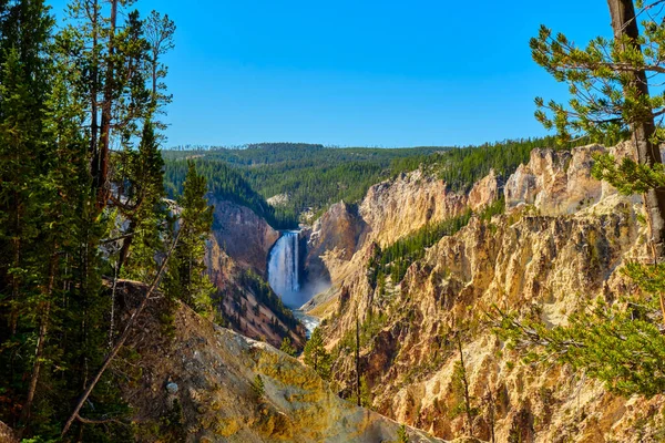 Niedrigere Wasserfälle Des Yellowstone Flusses Yellowstone Nationalpark — Stockfoto